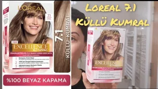 Koyu Renk Saçlar için L'Oreal Paris 7.1 Küllü Kumral Denemesi