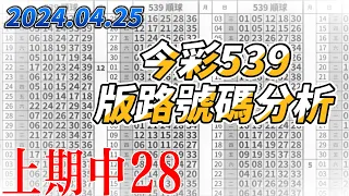 【今彩539】 【上期中28】【2024/04/25】【今彩539參考號碼：19 21 22 23 34】【本期特別參考號碼：15 25 29 36 39】