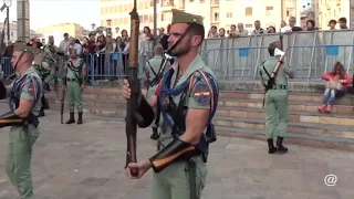 Exhibición de la escuadra de gastadores de la legión