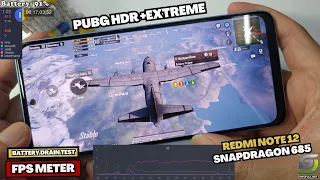 Xiaomi Redmi Note 12 test game PUBG HDR Extreme Graphics