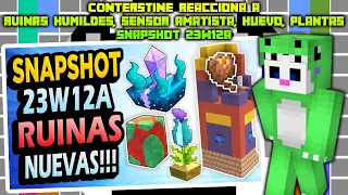 CONTERSTINE reacciona a 👉 RUINAS HUMILDES, Sensor Amatista, Huevo, Plantas ✅ Snapshot 23w12a 🤯😱