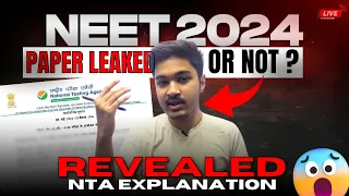 NEET Paper Leaked or NOT 😱! All News | Re-NEET Possible🔥?! NTA Response | Soyeb Aftab