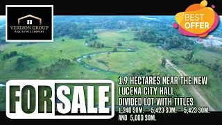 Lot for sale in Lucena City, Quezon | Lot Sizes, 1,240 Sqm.- 5,423 Sqm. 5,423 Sqm. and 5,000 Sqm.