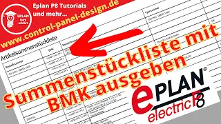 Summenstückliste mit BMK´s ausgeben. Wo ist der Haken ✔❓