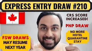 Express Entry Draw #210 For Canada PR | Canada PNP Draw | Dream Canada