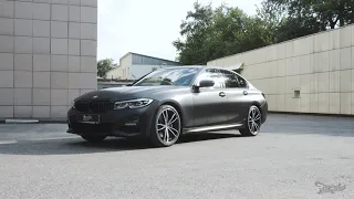 Оклейка BMW 3 G20 в Satin Black.