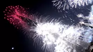 New Year Fireworks Dubai Burj Khalifa Down Town Full HD 1080p