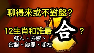 今生，妳(你)們聊得來或不對盤，都是有原因的！誰是妳(你)最佳夫妻情人、合夥、朋友、部屬？不能不看！如何配戴十二生肖飾品增強個人運勢？三合、六合、相沖、六害、相刑、自刑？