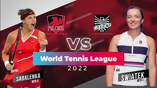 Iga Swiatek vs Aryna Sabalenka | World Tennis League 2022 | Tennis 2022