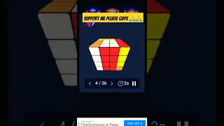 The VIRAL 2x63 Moves of Rubik's Cube - cube solve magic trick #shorts #rubikscube