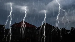 Rain Sounds For Sleeping, Heavy Rain & Thunderstorms On The Roof For A Sound Sleep At Night