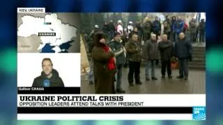 Ukraine: opposition leaders attend talks with president