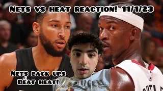 NETS BACKUPS BEAT HEAT! Brooklyn Nets vs Miami Heat Full Highlights 2023 24 NBA Season REACTION