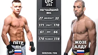 UFC БОЙ Пётр Ян vs Жозе Алду (com. vs com.)