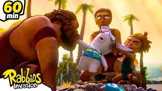 RABBIDS INVASION | Compilation 1h The Rabbids meet the Cro-Magnons! | Raving Rabbids