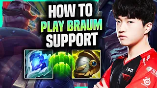 LEARN HOW TO PLAY BRAUM SUPPORT LIKE A PRO! - T1 Keria Plays Braum Support vs Nautilus! |