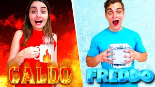 MANGIAMO SOLO CIBO CALDO VS CIBO FREDDO CHALLENGE!! *24 ORE*