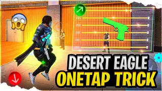 I Found This Best "Desert Eagle OneTap Trick & Settings" In Free Fire After Ob44 Update🤯😱