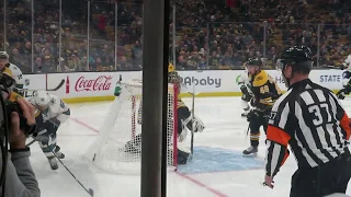 Boston Bruins San Jose Sharks  TD Garden 2/26/19  At the glass front row hd up close live play