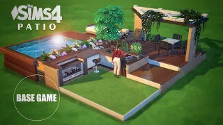 Patio & Backyard Ideas with SPLIT PLATFORMS | Base Game | No CC | THE SIMS 4 || Tutorial