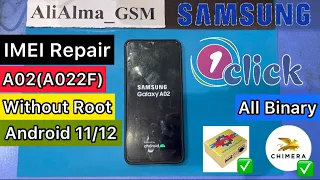 Samsung A02 (SM-A022F) U2 U3 U4 Repair Imei & Patch Certificate Without Root Android 11/12 |Fix Ng