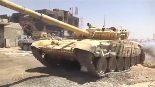 Грамотный танковый бой на Т 72 в Сирии
