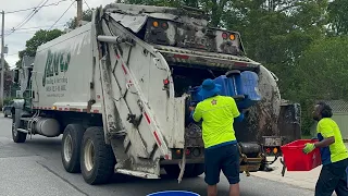 JRM Mack Granite with a Long Leach 2RIII Rear Loader Garbage Truck