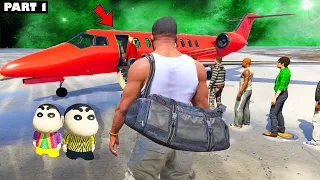 GTA 5 : Going To GREEN PLANET with Franklin First Flight Experience in GTA 5 ( PART 1) Shinchan Pinc