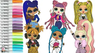 LOL Surprise OMG Dolls Coloring Book Pages Big Wig Missy Meow Chillax ALT GRRRL and More