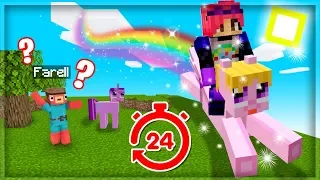 Latam przez 24 H na JEDNOROŻCU w Minecraft! 🦄 (niesamowite)