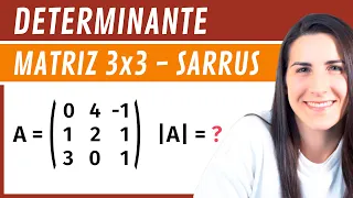 DETERMINANTE de una Matriz 3x3 - Regla de SARRUS 🔢 Determinantes