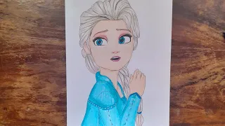 How to draw Disney Princess Elsa from frozen /step by step/ Easy drawing tutorial.