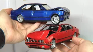 CRASH TEST of two BMWs from PLASTILINE, which one is stronger?