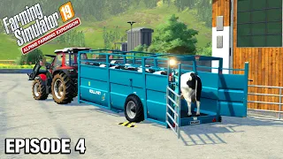 HOW MANY COWS DO I HAVE NOW? Alpine DLC Timelapse - FS19 Ep 4