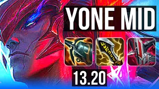 YONE vs MALZAHAR (MID) | 2300+ games, 11/1/3, 1.5M mastery, Legendary | NA Diamond | 13.20