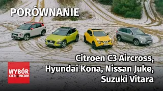 Porównanie: Citroen C3 Aircross, Hyundai Kona, Nissan Juke, Suzuki Vitara - TEST PL