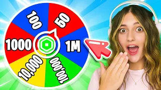 $1 MILLION ROBUX MYSTERY WHEEL Decides How Much My Girlfriend Can Spend In Adopt Me