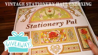 ASMR | HUGE Vintage Stationery Haul Unboxing + GIVEAWAY 🎁🎉 | ft. STATIONERY PAL | Collab | Jan 2024