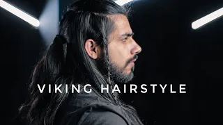 Long Viking Hairstyle for Men Tutorial - Long hairstyles for men | Viking Braids