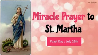 Miracle Prayer to ST. MARTHA