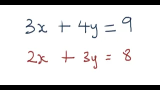 How to solve Simultaneous equations using the elimination method