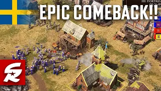 AWESOME Swedes Comeback!! WOW! | Age of Empires III: Definitive Edition