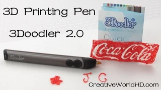 3Doodler 2 0 Review/Unboxing - 3D Printing Pen- Coca Cola Logo How to Tutorial