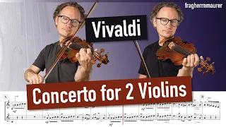 Vivaldi Concerto for 2 Violins, 3. Movement, Op. 3 No. 8, RV522 in A minor, Violin Sheet Music