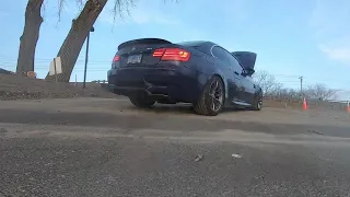 E92 m3 supercharged race bov catless and muffler delete