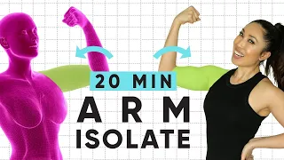 20 Minute Weightless Arm Isolate Workout | At-home, no equipment arm toning exercises!