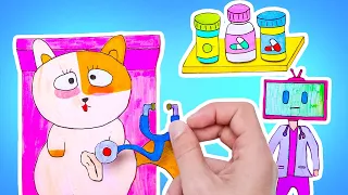 Save Poor Paper Kitty 😿 Best DIY Paper Games For Kids