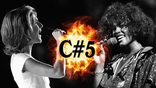 Celine Dion & Whitney Houston  - Same C#5 Note With /i/ Vowel In 2 Olympic Songs