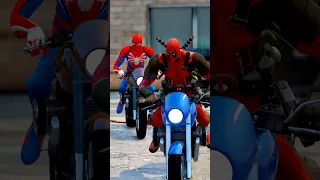 GTA V : SPIDERMAN AND DEADPOOL SAVING TRAPPED IRON MAN 😱 | #shorts #gta5