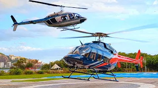 Afternoon Landing & Takeoff | Bell 206 and Bell 407